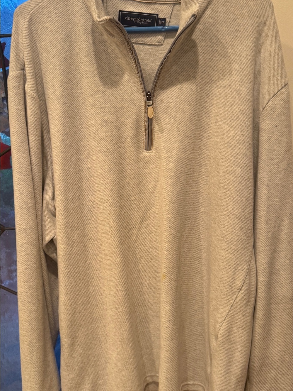 Vineyard Vines Men’s Half-Zip Pullover Sweater - Beige